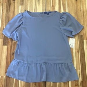 Apt 9 Kohl’s Periwinkle Peplum Blouse Small NWT